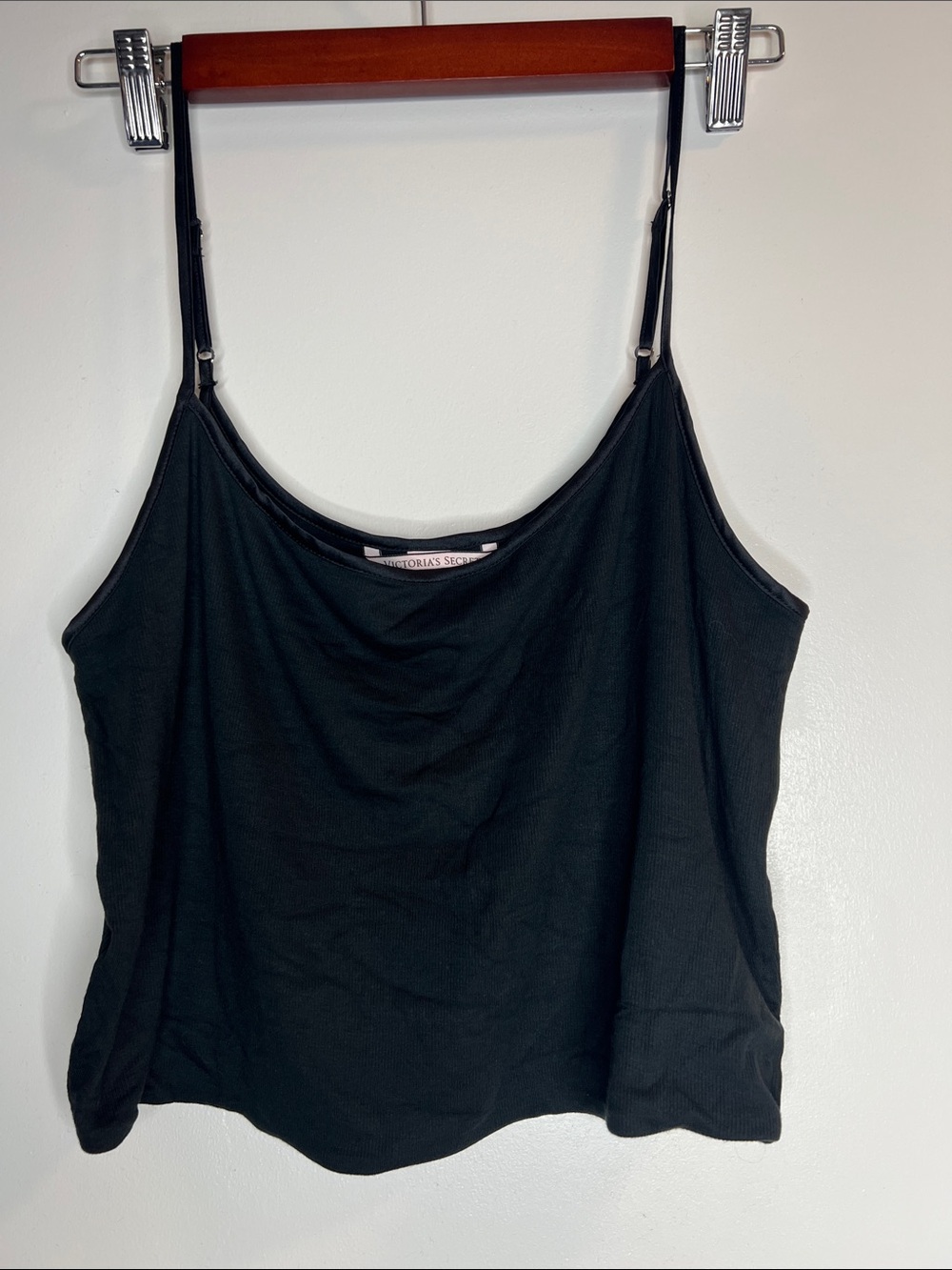 Victoria's Secret Black Ribbed Camisole Tank